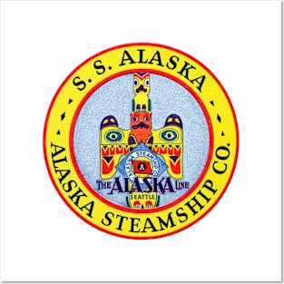 Vintage Steamship Alaska Posters and Art